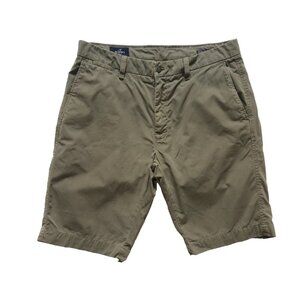 M Mason's London Flat Front Bermuda Shorts Mens 48 32 Olive Green 10" Inseam